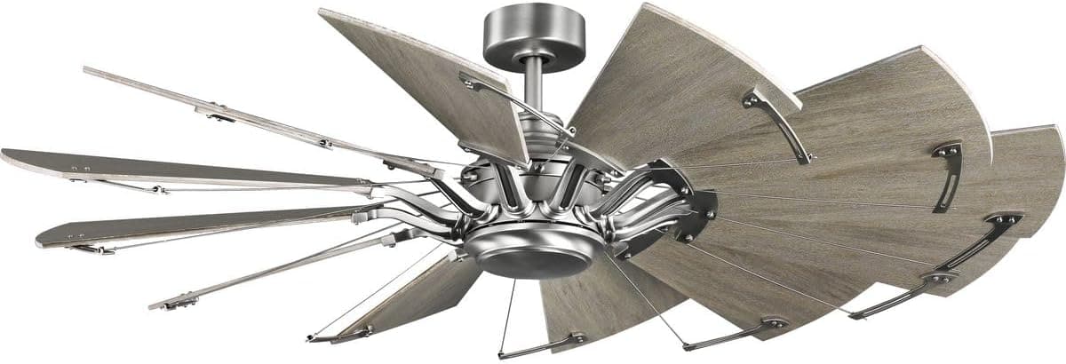 60 in. Big Matte Black Farmhouse Reversible Ceiling Fan, Mid Century Modern Ceiling Fan-21-ErisView