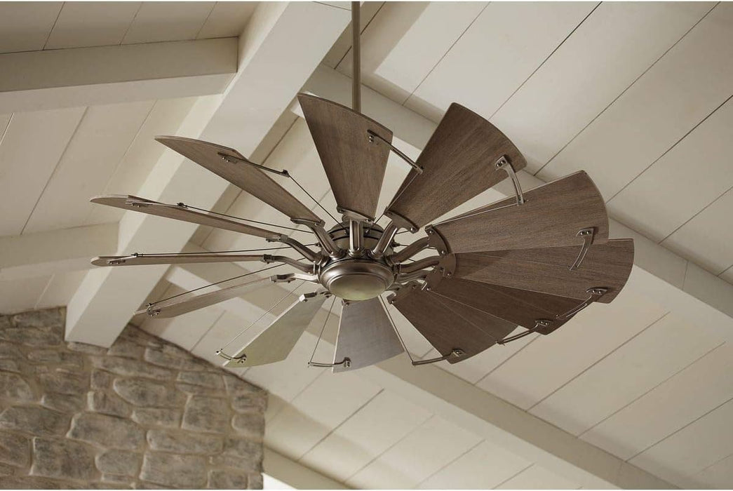 60 in. Big Matte Black Farmhouse Reversible Ceiling Fan, Mid Century Modern Ceiling Fan-23-ErisView