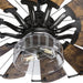 60 in. Big Matte Black Farmhouse Reversible Ceiling Fan, Mid Century Modern Ceiling Fan-49-ErisView