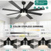 60 in. Black Ceiling Fan with Light and Remote APP Control, Quiet Ceiling Fans with Lights, Modern Smart Ceiling Fan, Compatible with Alexa-6-ErisView