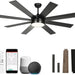 60 in. Black Ceiling Fan with Light and Remote APP Control, Quiet Ceiling Fans with Lights, Modern Smart Ceiling Fan, Compatible with Alexa-1-ErisView