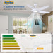 60 in. Black Ceiling Fan with Light and Remote Control, Dimmable 3 LED Ceiling Fan and Light, Modern Reversible DC Ceiling Fan for Living Room Bedroom-18-ErisView