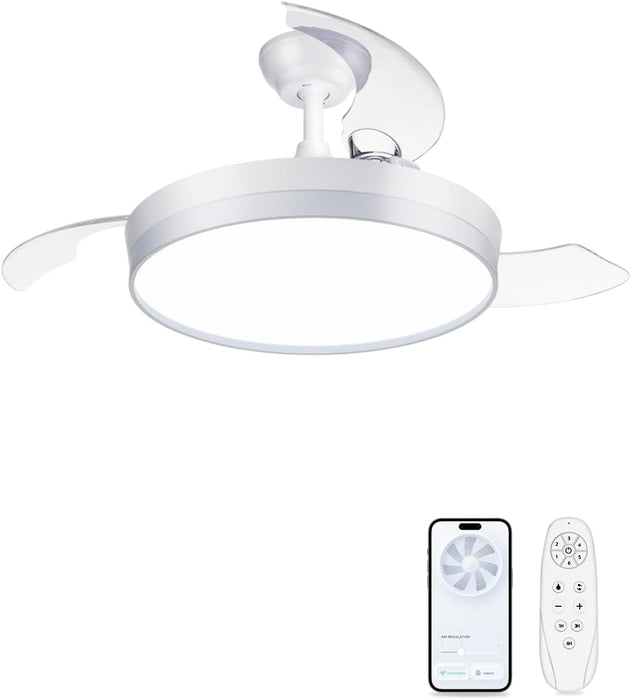 60 in. Black Ceiling Fan with Light and Remote Control, Dimmable 3 LED Ceiling Fan and Light, Modern Reversible DC Ceiling Fan for Living Room Bedroom-9-ErisView