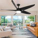 60 in. Black Ceiling Fan with Light and Remote, Modern Large Ceiling Fan for Patio, Farmhouse Reversible Ceiling Fan for Bedroom Living Room Office-1-ErisView