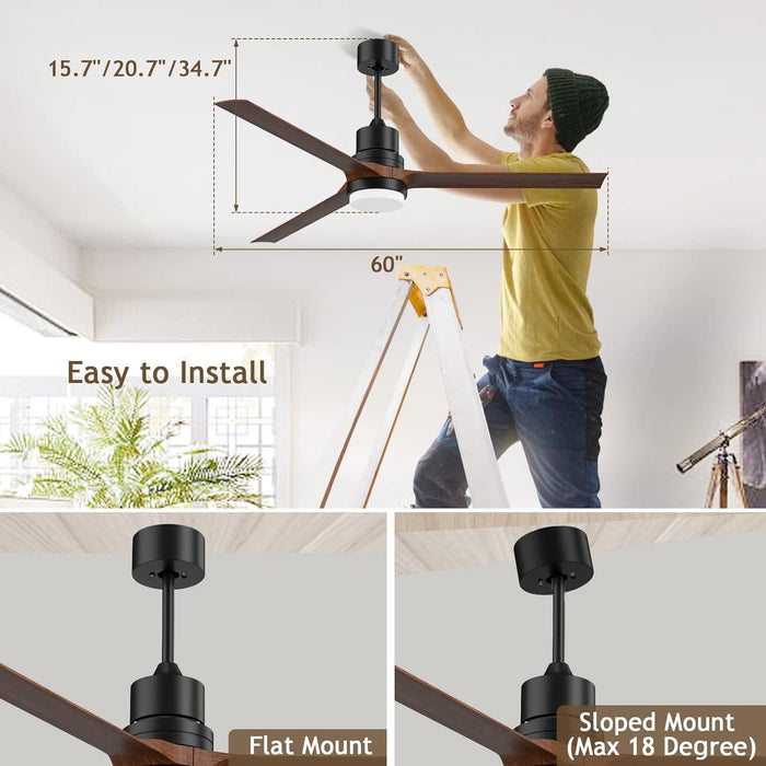 60 in. Black Ceiling Fan with Remote for Living Room, Bedroom Ceiling Fans, Modern Reversible DC Ceiling Fan, Outdoor Patio Ceiling Fans-13-ErisView