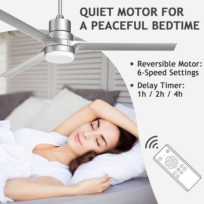 60 in. Black Ceiling Fan with Remote for Living Room, Bedroom Ceiling Fans, Modern Reversible DC Ceiling Fan, Outdoor Patio Ceiling Fans-23-ErisView