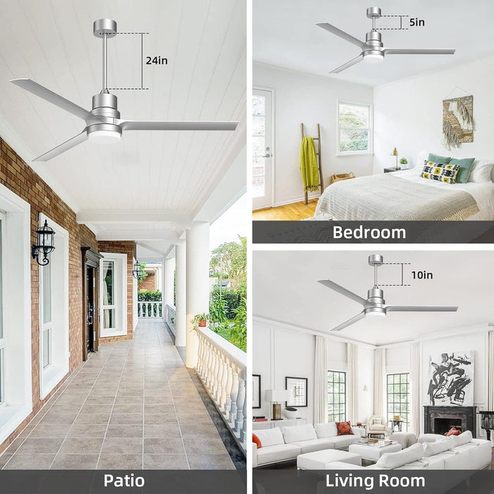 60 in. Black Ceiling Fan with Remote for Living Room, Bedroom Ceiling Fans, Modern Reversible DC Ceiling Fan, Outdoor Patio Ceiling Fans-26-ErisView