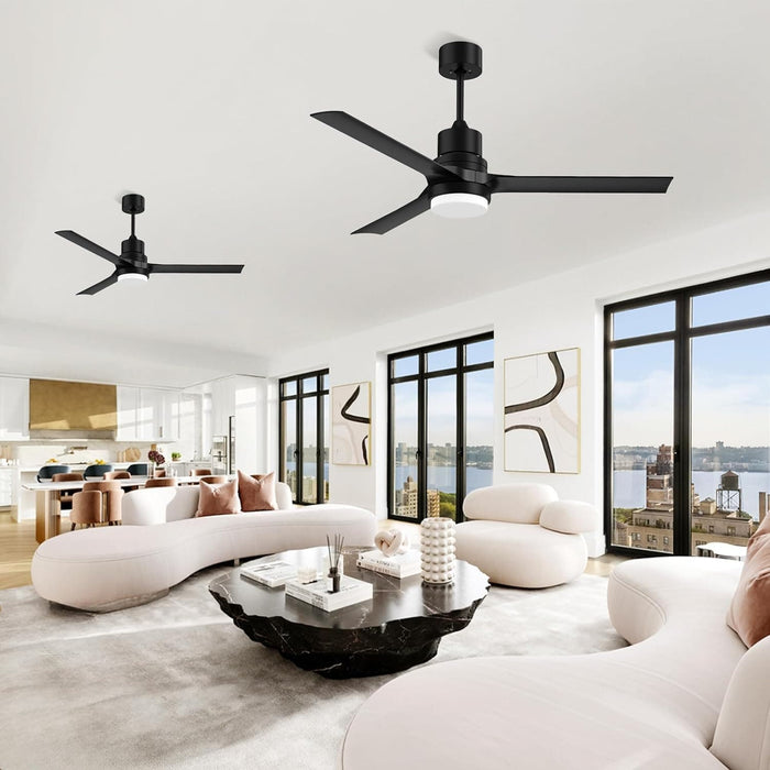 60 in. Black Ceiling Fan with Remote for Living Room, Bedroom Ceiling Fans, Modern Reversible DC Ceiling Fan, Outdoor Patio Ceiling Fans-28-ErisView