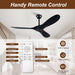 60 in. Black Ceiling Fan without Lights, Reversible Fan in Winter Summer, 3 Blades, Outdoor Fan for Patio, Indoor Ceiling Fan for Living Room Bedroom-5-ErisView
