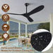 60 in. Black Ceiling Fan without Lights, Reversible Fan in Winter Summer, 3 Blades, Outdoor Fan for Patio, Indoor Ceiling Fan for Living Room Bedroom-6-ErisView