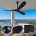 60 in. Black Ceiling Fan without Lights, Reversible Fan in Winter Summer, 3 Blades, Outdoor Fan for Patio, Indoor Ceiling Fan for Living Room Bedroom-8-ErisView
