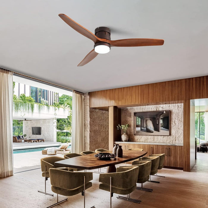 60 in. Black Fans with Lights and Remote Control, Modern Smart Industrial Ceiling Fans for Bedroom Living Room, 3 Blade Wood Propeller Ceiling Fan-10-ErisView