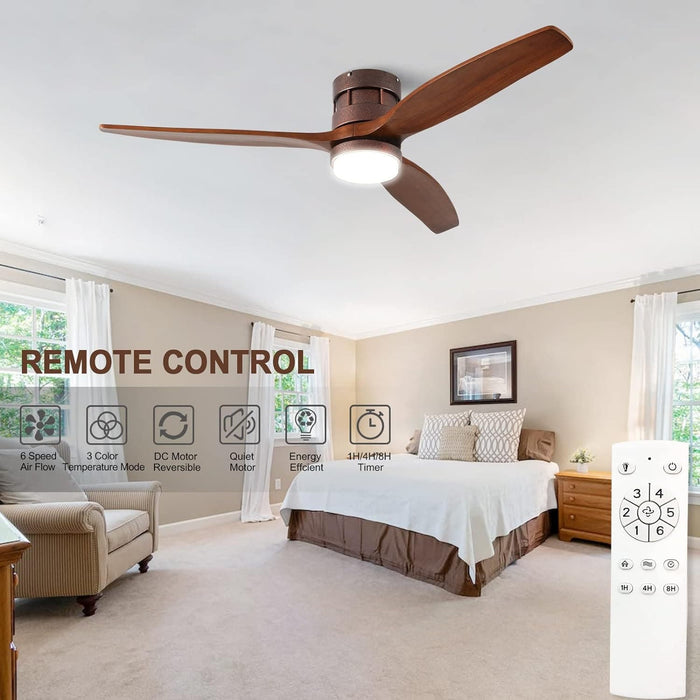 60 in. Black Fans with Lights and Remote Control, Modern Smart Industrial Ceiling Fans for Bedroom Living Room, 3 Blade Wood Propeller Ceiling Fan-11-ErisView