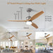 60 in. Black Fans with Lights and Remote Control, Modern Smart Industrial Ceiling Fans for Bedroom Living Room, 3 Blade Wood Propeller Ceiling Fan-23-ErisView