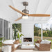 60 in. Black Fans with Lights and Remote Control, Modern Smart Industrial Ceiling Fans for Bedroom Living Room, 3 Blade Wood Propeller Ceiling Fan-24-ErisView