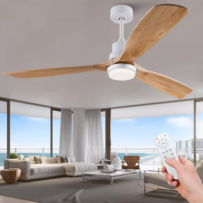60 in. Black Fans with Lights and Remote Control, Modern Smart Industrial Ceiling Fans for Bedroom Living Room, 3 Blade Wood Propeller Ceiling Fan-27-ErisView