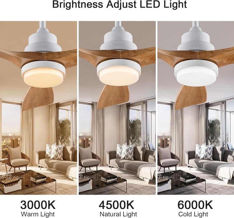 60 in. Black Fans with Lights and Remote Control, Modern Smart Industrial Ceiling Fans for Bedroom Living Room, 3 Blade Wood Propeller Ceiling Fan-32-ErisView