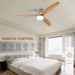 60 in. Black Fans with Lights and Remote Control, Modern Smart Industrial Ceiling Fans for Bedroom Living Room, 3 Blade Wood Propeller Ceiling Fan-42-ErisView