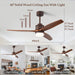 60 in. Black Fans with Lights and Remote Control, Modern Smart Industrial Ceiling Fans for Bedroom Living Room, 3 Blade Wood Propeller Ceiling Fan-5-ErisView