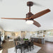 60 in. Black Fans with Lights and Remote Control, Modern Smart Industrial Ceiling Fans for Bedroom Living Room, 3 Blade Wood Propeller Ceiling Fan-8-ErisView