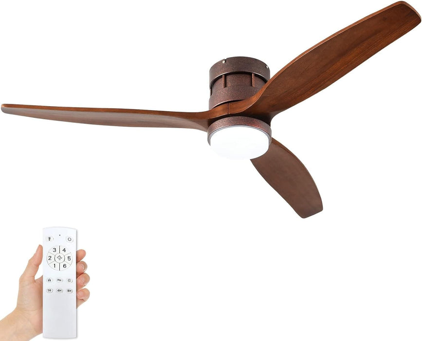 60 in. Black Fans with Lights and Remote Control, Modern Smart Industrial Ceiling Fans for Bedroom Living Room, 3 Blade Wood Propeller Ceiling Fan-9-ErisView