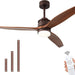 60 in. Black Fans with Lights and Remote Control, Modern Smart Industrial Ceiling Fans for Bedroom Living Room, 3 Blade Wood Propeller Ceiling Fan-1-ErisView