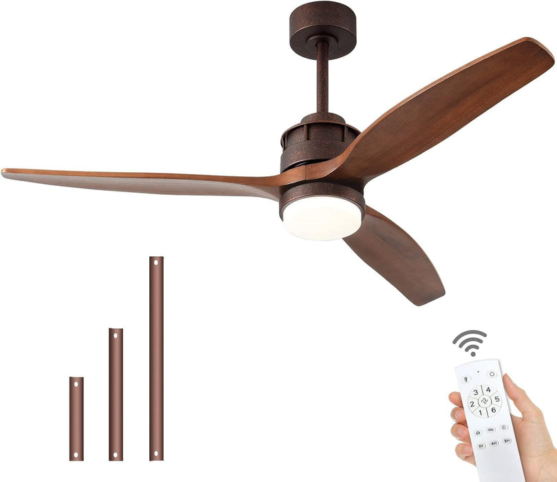 60 in. Black Fans with Lights and Remote Control, Modern Smart Industrial Ceiling Fans for Bedroom Living Room, 3 Blade Wood Propeller Ceiling Fan-1-ErisView