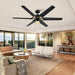 60 in. Black Fans with Lights and Remote, Reversible Modern Smart Ceiling Fan, Compatible with Alexa, Google Home, Smart APP-8-ErisView