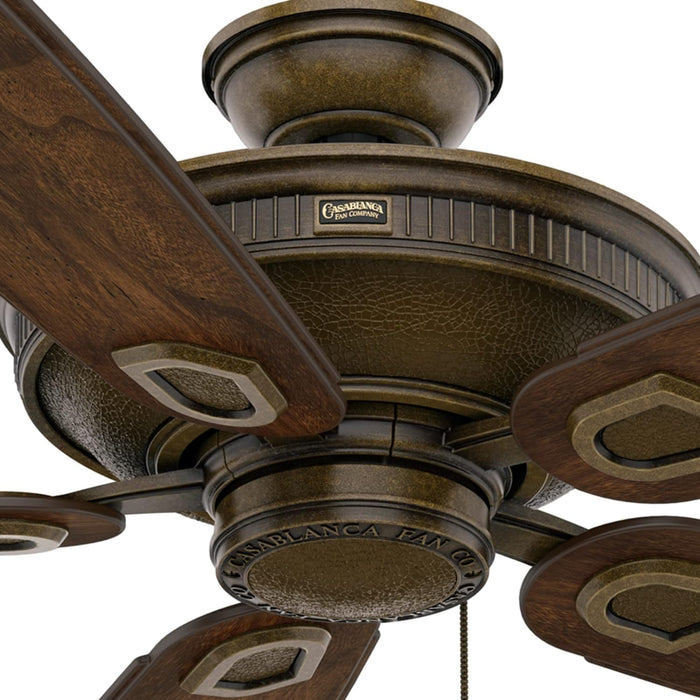 60 in. Bronze Ceiling Fan, Indoor Outdoor Ceiling Fans with Pull Chain Control, Hugger Ceiling Fans-4-ErisView