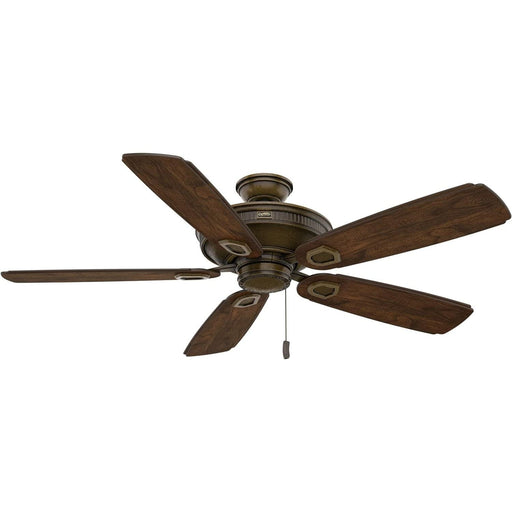 60 in. Bronze Ceiling Fan, Indoor Outdoor Ceiling Fans with Pull Chain Control, Hugger Ceiling Fans-1-ErisView