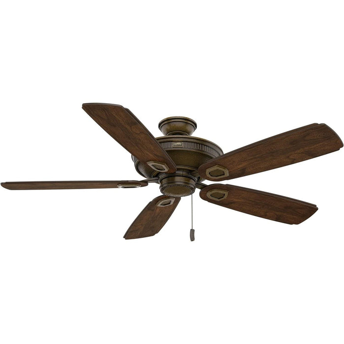 60 in. Bronze Ceiling Fan, Indoor Outdoor Ceiling Fans with Pull Chain Control, Hugger Ceiling Fans-1-ErisView