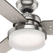 60 in. Brushed Nickel Ceiling Fan, Indoor Ceiling Fan with LED Light and Remote Control, Ceiling Hugger Ceiling Fan with Light-6-ErisView