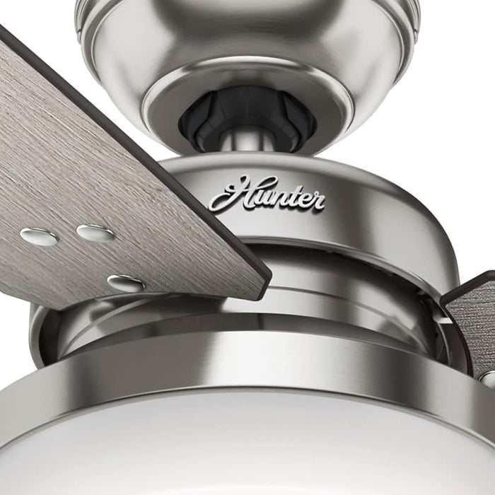 60 in. Brushed Nickel Ceiling Fan, Indoor Ceiling Fan with LED Light and Remote Control, Ceiling Hugger Ceiling Fan with Light-7-ErisView