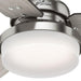 60 in. Brushed Nickel Ceiling Fan, Indoor Ceiling Fan with LED Light and Remote Control, Ceiling Hugger Ceiling Fan with Light-8-ErisView