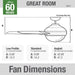 60 in. Brushed Nickel Ceiling Fan, Indoor Ceiling Fan with LED Light and Remote Control, Ceiling Hugger Ceiling Fan with Light-9-ErisView