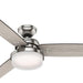 60 in. Brushed Nickel Ceiling Fan, Indoor Ceiling Fan with LED Light and Remote Control, Ceiling Hugger Ceiling Fan with Light-1-ErisView