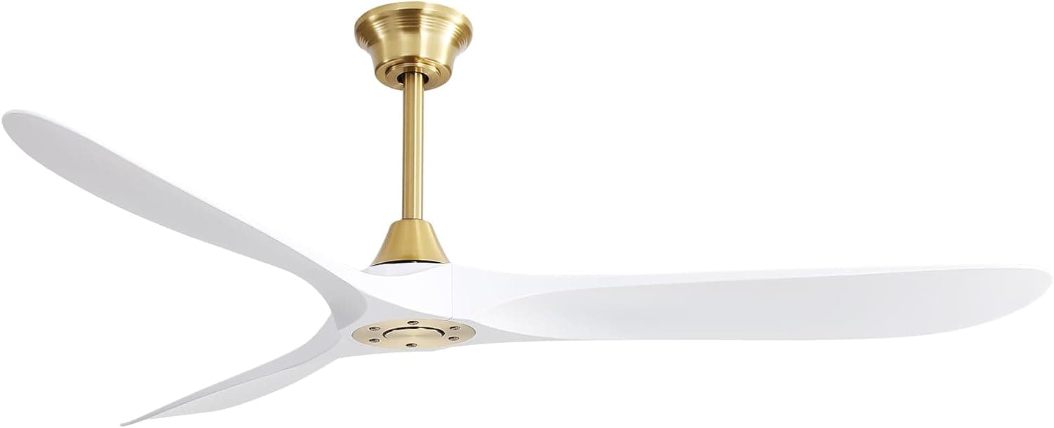 60 in. Brushed Nickel Ceiling Fan with Remote Control, 3 Wood Light Walnut Blades Reversible DC Ceiling Fan-18-ErisView