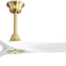60 in. Brushed Nickel Ceiling Fan with Remote Control, 3 Wood Light Walnut Blades Reversible DC Ceiling Fan-18-ErisView