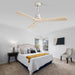 60 in. Brushed Nickel Ceiling Fan with Remote Control, 3 Wood Light Walnut Blades Reversible DC Ceiling Fan-30-ErisView