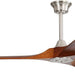 60 in. Brushed Nickel Ceiling Fan with Remote Control, 3 Wood Light Walnut Blades Reversible DC Ceiling Fan-1-ErisView