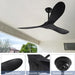 60 in. Ceiling Fan NO Light, Reversible Silent Modern White Ceiling Fan with Remote for Indoor Living Room Fan Bedroom and Outdoor Patio-10-ErisView