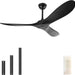 60 in. Ceiling Fan NO Light, Reversible Silent Modern White Ceiling Fan with Remote for Indoor Living Room Fan Bedroom and Outdoor Patio-7-ErisView