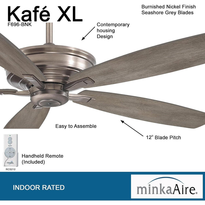 60 in. Ceiling Fan, Outdoor Ceiling Fans without Lights, Brushed Nickel Ceiling Fan-2-ErisView