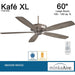 60 in. Ceiling Fan, Outdoor Ceiling Fans without Lights, Brushed Nickel Ceiling Fan-4-ErisView