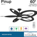 60 in. Ceiling Fan with LED Light and Remote Control In Coal Finish-2-ErisView