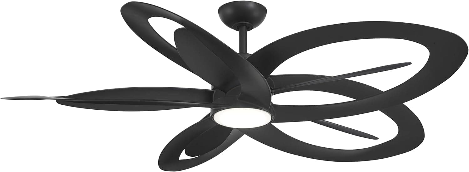60 in. Ceiling Fan with LED Light and Remote Control In Coal Finish-1-ErisView