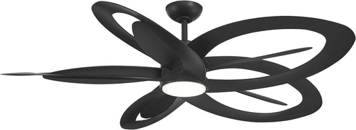 60 in. Ceiling Fan with LED Light and Remote Control In Coal Finish-1-ErisView
