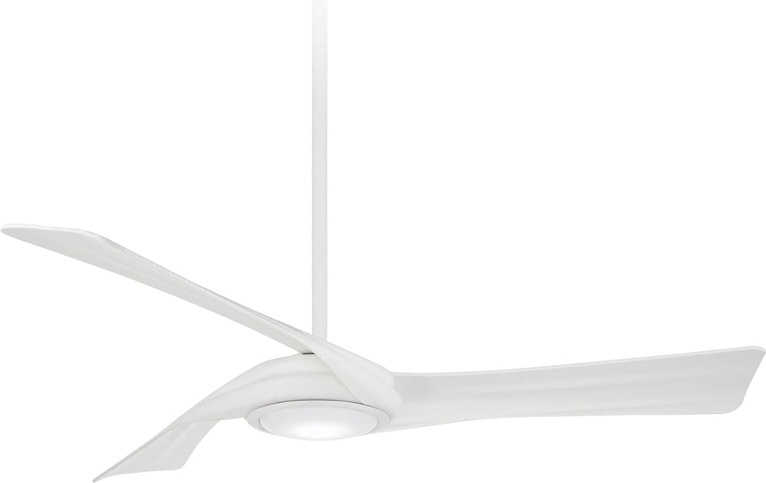 60 in. Ceiling Fan with LED Lights and Remote, Flat White Ceiling Fan-1-ErisView