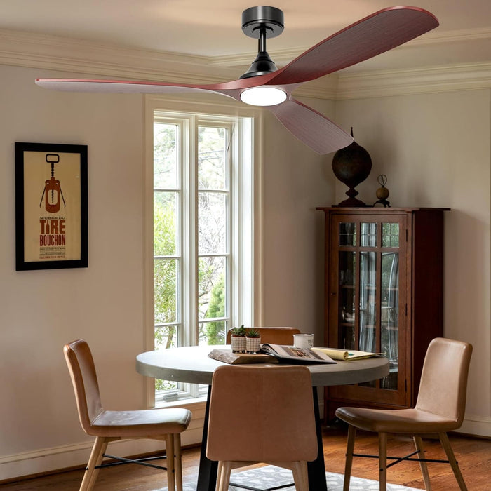 60 in. Ceiling Fan with Light, Solid Wood Blade Smart Ceiling Fan with Remote and APP Control-9-ErisView