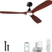 60 in. Ceiling Fan with Light, Solid Wood Blade Smart Ceiling Fan with Remote and APP Control-1-ErisView